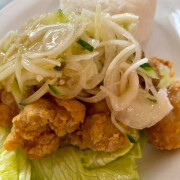 Fried Chicken with Onion Plum Sauce Rice 冰梅炸鸡饭